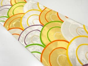 アンティーク　青海波模様織り出し袋帯（着用可）